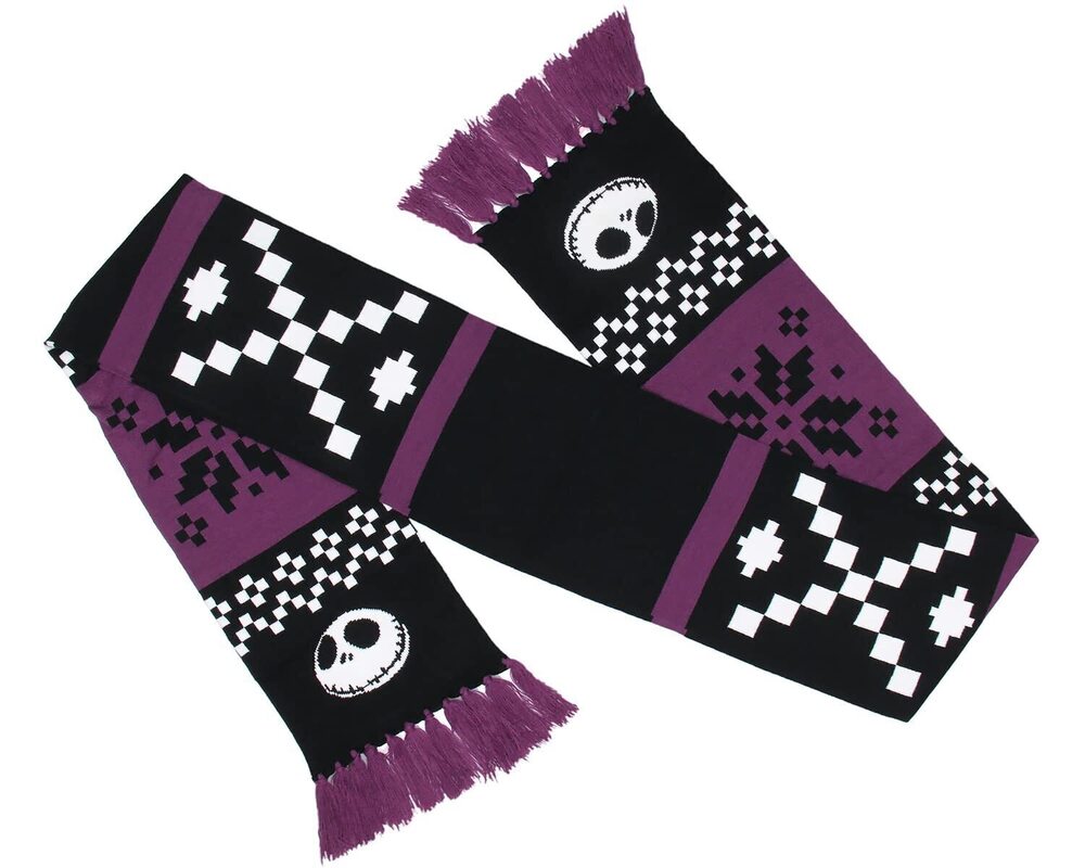 1186 The Nightmare Before Christmas Jack Skellington Knit Scarf